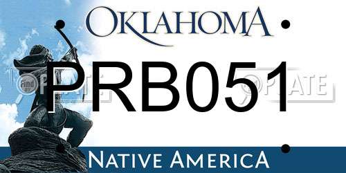 PRB051 Oklahoma License Plate