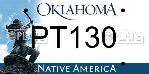 PT130 Oklahoma License Plate