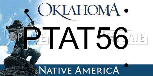 PTAT56 Oklahoma License Plate