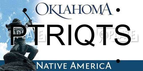 PTRIQTS Oklahoma License Plate