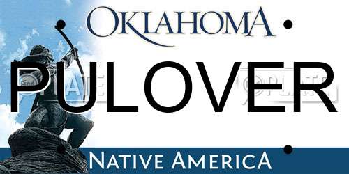 PULOVER Oklahoma License Plate