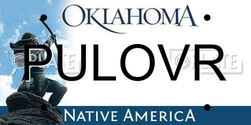 PULOVR Oklahoma License Plate