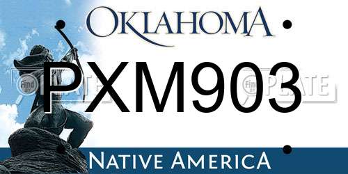 PXM903 Oklahoma License Plate