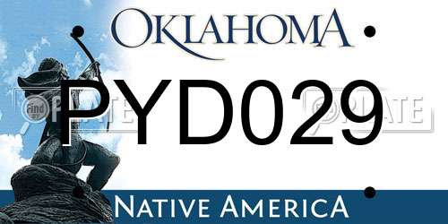 PYD029 Oklahoma License Plate