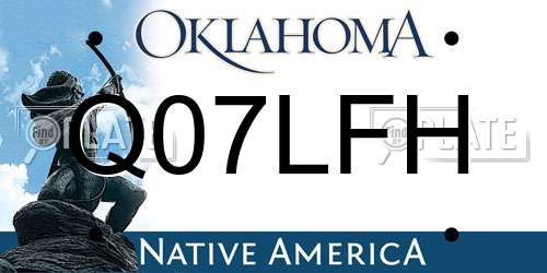 Q07LFH Oklahoma License Plate