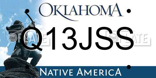 Q13JSS Oklahoma License Plate