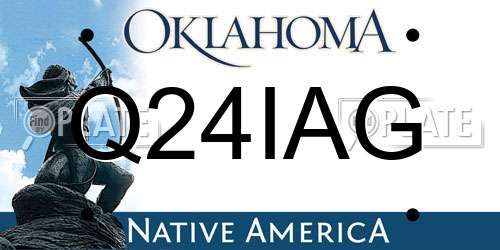 Q24IAG Oklahoma License Plate