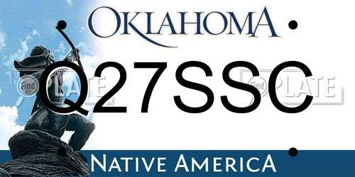 Q27SSC Oklahoma License Plate