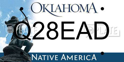 Q28EAD Oklahoma License Plate