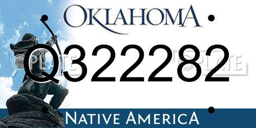 Q322282 Oklahoma License Plate