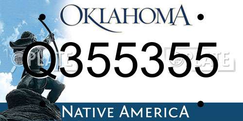 Q355355 Oklahoma License Plate
