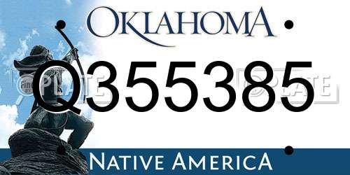 Q355385 Oklahoma License Plate