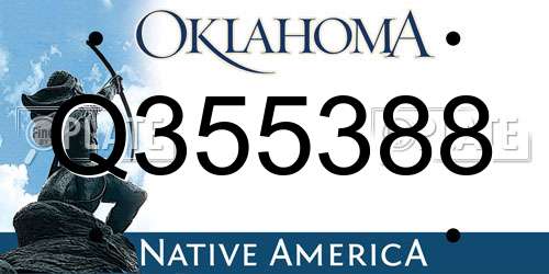 Q355388 Oklahoma License Plate