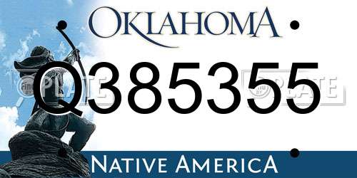 Q385355 Oklahoma License Plate