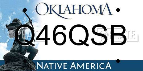 Q46QSB Oklahoma License Plate