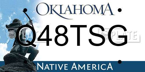 Q48TSG Oklahoma License Plate