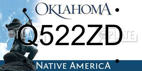 Q522ZD Oklahoma License Plate