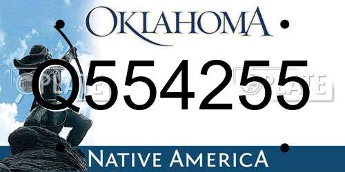 Q554255 Oklahoma License Plate