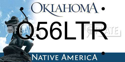 Q56LTR Oklahoma License Plate