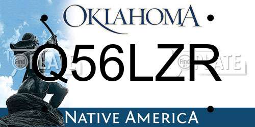 Q56LZR Oklahoma License Plate