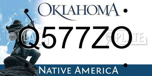 Q577ZO Oklahoma License Plate