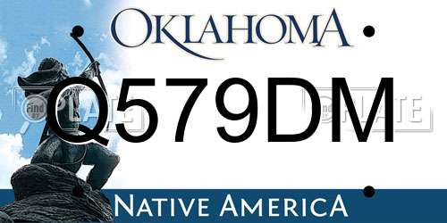 Q579DM Oklahoma License Plate