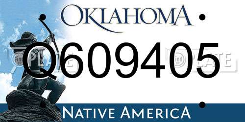 Q609405 Oklahoma License Plate