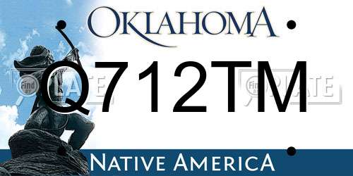 Q712TM Oklahoma License Plate