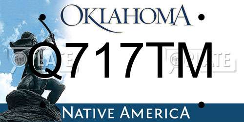 Q717TM Oklahoma License Plate