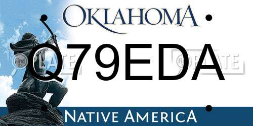 Q79EDA Oklahoma License Plate
