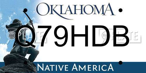 Q79HDB Oklahoma License Plate