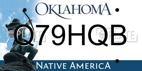 Q79HQB Oklahoma License Plate