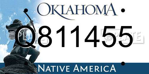 Q811455 Oklahoma License Plate