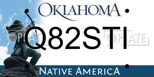 Q82STI Oklahoma License Plate