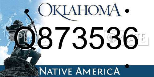 Q873536 Oklahoma License Plate