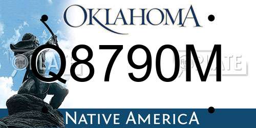 Q8790M Oklahoma License Plate