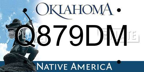 Q879DM Oklahoma License Plate