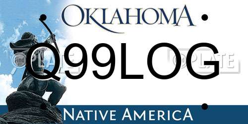 Q99LOG Oklahoma License Plate