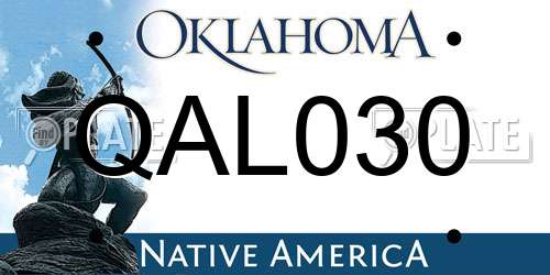 QAL030 Oklahoma License Plate