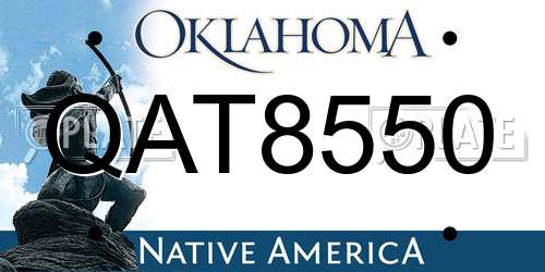 QAT8550 Oklahoma License Plate