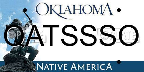 QATSSSO Oklahoma License Plate