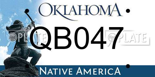 QB047 Oklahoma License Plate