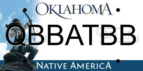 QBBATBB Oklahoma License Plate