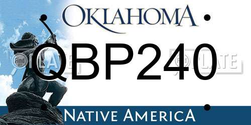 QBP240 Oklahoma License Plate
