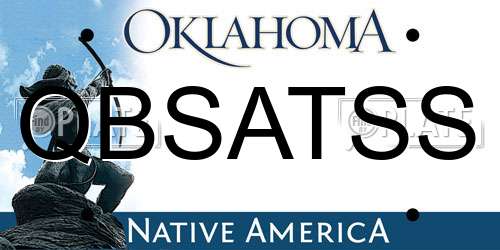 QBSATSS Oklahoma License Plate