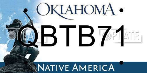 QBTB71 Oklahoma License Plate