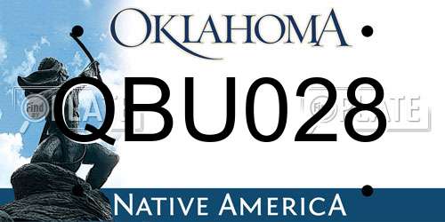 QBU028 Oklahoma License Plate