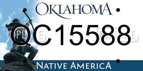 QC15588 Oklahoma License Plate