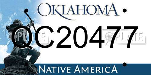 QC20477 Oklahoma License Plate