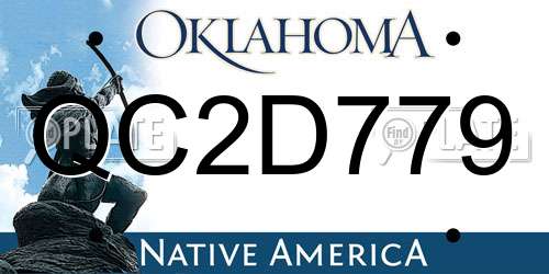 QC2D779 Oklahoma License Plate